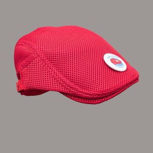 Red Flat Cap & Badge